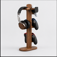 Support de manette de jeu en bois rustique, écologique, personnalisable, organisateur de rangement de table multifonctionnel, fait main sur mesure