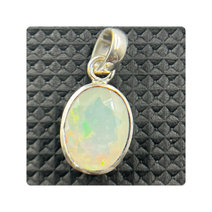 Radiant Ethiopian <b>Opal</b> Diamond Pearl Set 925 Sterling Silver Pendant <b>Earrings</b> Cute Cut Stone Jewelry for Anniversary Gifts - Product Image 4