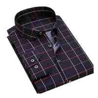 Chemises personnalisées pour hommes Chemises de bureau formelles pour hommes Chemises habillées décontractées en coton à col montant et à manches longues Chemises pour hommes