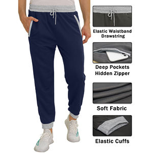 กางเกงวิ่งออกกำลังกายน้ำหนักเบาสำหรับผู้ชายกางเกงกีฬาออกกำลังกายลำลองกลางระบายอากาศมีกระเป๋าซิปเต็มกระเป๋าสำหรับวิ่งกลางแจ้ง - Product Image 3