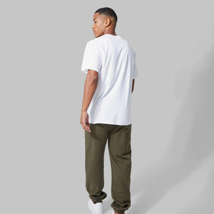 Pantalones Joggers Extra Grandes Personalizados para Hombre, Pantalones Deportivos de Felpa Térmica de Algodón Grueso de Alta Calidad, Lavado Oscuro Informal con Decoración de Encaje - Product Image 6