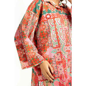 Ensemble coordonné imprimé en viscose slub bohème IPST-55067 pour le printemps/été en tissu crêpe - Product Image 1