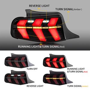 Luces Traseras LED VLAND para <span class=keywords><strong>Ford</strong></span> <span class=keywords><strong>Mustang</strong></span> 2010-2012 de 5ª Generación con Intermitentes de 7 Modos - Product Image 2