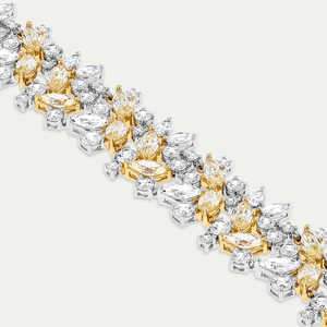สร้อยข้อมือเทนนิสสีขาวทอง14 KT เติบโตในห้องปฏิบัติการกลมและมาร์คีส์สี VVS ชัดเจน15กรัมส่งออกจำนวนมากโรงงานผลิต - Product Image 5