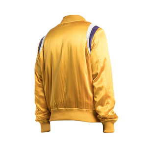 Chaqueta Bomber de satén para hombre, ropa de calle ligera y brillante, abrigo de moda con cremallera y dobladillo acanalado y manga larga - Product Image 6