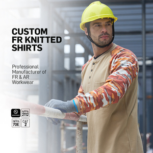 Camisa de <span class=keywords><strong>Trabajo</strong></span> de Punto Resistente al Fuego, Transpirable, con Certificación de Seguridad Industrial, para la Industria Eléctrica, Fabricada por un Fabricante Profesional - Product Image 1