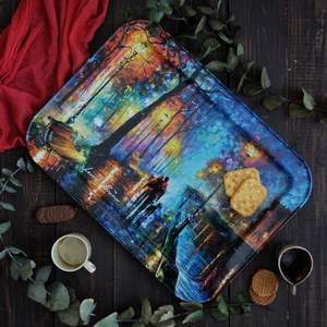 ถาดไม้ประดับมุกรูปทรงสี่เหลี่ยมขนาด310x430มม. ถาดเสิร์ฟอาหารสไตล์อาหรับ - Product Image 5