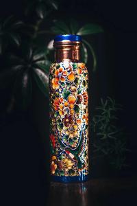 Bouteille d'eau traditionnelle indienne en cuivre pour le bien-être - Product Image 6