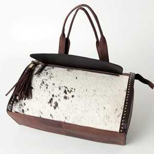 กระเป๋าสะพายไหล่หนังวัวสไตล์ตะวันตกมีซิปลายดอกไม้หนังแท้คุณภาพสูงสำหรับผู้หญิงสไตล์โบฮีเมียน - Product Image 3