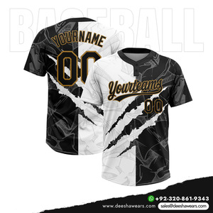 Uniformes Deportivos Personalizados Sublimados de Secado Rápido para Hombre, Camisetas de Béisbol con Cuello en V, Transpirables, Anti-UV y Antibacterianas, con Dos Botones - Product Image 5