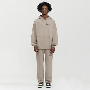 Conjunto Deportivo de Invierno para Hombre, Talla Grande, Hombros Caídos, Informal, de Dos Piezas, con Logotipo, Ligero, Corte Regular, 100% Algodón - Product Image 4