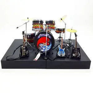Palco esclusivo per Action Figure in miniatura per chitarra e tamburo in metallo Design gratuito