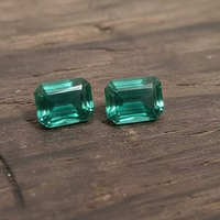 Esmeralda Natural de Zambia, Corte Esmeralda, Calidad AAA, Excelente Brillo, Color Verde, Piedra de Esmeralda Perfecta H.A. Marca Gems para la Fabricación de Joyas