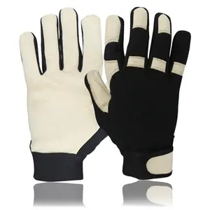 High Quality Long Lasting Cow Grain Leather Driver Assembly Gloves Industrial Safety Gardening Leather Gloves Hand protection