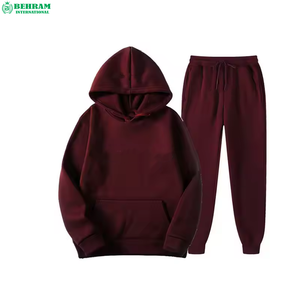 Ensemble de survêtements respirants et épais pour hommes, avec sweat à capuche et pantalon de jogging, idéal pour la gym et le sport, 100% polyester - Product Image 1