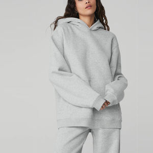 Fabricantes personalizados para la marca de ropa de gran tamaño Baggy Winter French Terry Heavyweight Hoodies y pantalones chándal para mujeres - Product Image 4