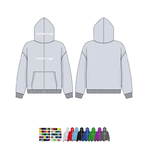 เสื้อฮู้ดผู้ชายแบบมีซิปเต็มตัว ผ้าฟลีซหนานุ่ม ไซส์ใหญ่พิเศษ กันลม เป็นมิตรกับสิ่งแวดล้อม พร้อมโลโก้สั่งทำพิเศษ สำหรับฤดูหนาว - Product Image 4