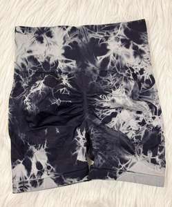 Short de fitness taille haute personnalisable pour femmes taille élastique motif solide taille pantalon de sport en nylon spandex personnalisé - Product Image 1