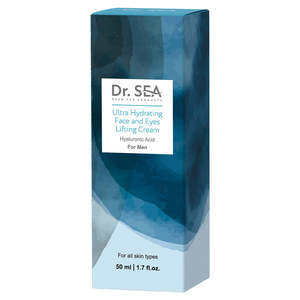 Crème de nuit ultra-hydratante pour hommes Dr. SEA Cosmetics, visage et yeux, 50 ml, acide hyaluronique, effet liftant, certifiée GMP, blanchissante, anti-rides - Product Image 1