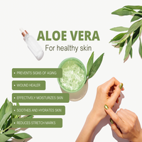 Gel d'aloe vera 100% naturel, biologique, hydratant, apaisant, éclaircissant, anti-acné, anti-rides, soin de la peau quotidien pour le visage et le corps