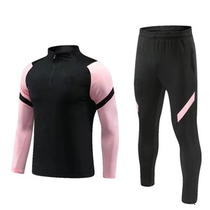 ชุดกีฬาผู้ชายเสื้อแจ็คเก็ตมีซิปครึ่งซิปสำหรับแฟนๆชาวปารีสชุดฝึกเล่นเกมเสื้อเจอร์ซี่ชุดเล่นฟุตบอลเสื้อและกางเกงขายาวสำหรับผู้ใหญ่ - Product Image 1