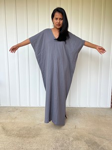 <b>Kaftan</b> Dress for Women Double Gauze Cotton <b>Maxi</b> Dress Oversized Loose Summer Dress Lounge Wear At Factory Price - Product Image 3