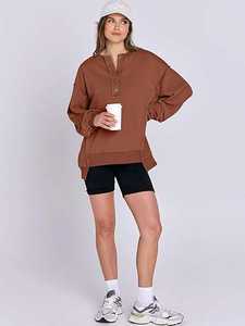 Sudadera Extra Grande para Mujer con Capucha, Estampado en la Parte Delantera, Lavada Vintage, Ajuste Holgado, Felpa Suave, Personalizable, Manga Larga, Invierno - Product Image 6