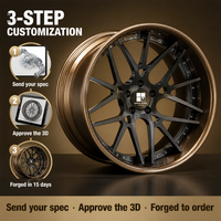 Jantes forgées noires à dix rayons avec baril rouge, 2 pièces, 18 19 20 21 pouces, 5x112 5x114.3 5x120 BMW 320i
