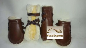 Botas de cuero FETLOCK para tendón, botines de diseñador de lujo con purpurina, fabricante al por mayor - Product Image 2