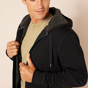 Sweat à capuche zippé personnalisé unisexe Boxy Zipper Blanks 500 Gsm sweat à capuche coton lourd polaire hommes sweat à capuche zippé de base - Product Image 6