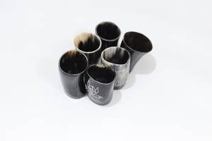 Trending Finished Ox Viking Drinking Horn Mead Cups Natural Cow Horn Shot Cups con grabado de personalización gratis - Product Image 4