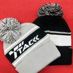 Bonnets jacquard personnalisés, bonnets en tricot avec doublure en soie satinée, bonnets de course 2025, bonnets jacquard - Product Image 1