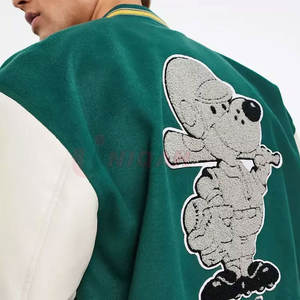 แจ็กเก็ตบอมเบอร์แบบมีซิปสำหรับผู้ชายแจ็กเก็ตมีสเตอร์แบบลำลองใส่สบายมีคอตั้งหนา - Product Image 3