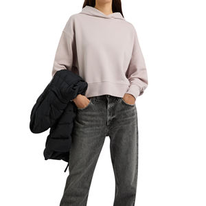 Sweat-shirt à capuche oversize en polaire polyester/coton personnalisé pour femme, avec badge, coupe décontractée, vente en gros OEM - Product Image 2