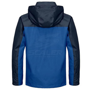 Veste de VTT pour homme avec fermeture éclair, imperméable et respirante, design à capuche, poches pratiques, tissu polyester/nylon - Product Image 2