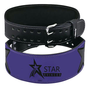 El mejor diseño Durable cuero de vaca Powerlifting cinturones de levantamiento de pesas gimnasio hebillas de cuero para levantamiento de pesas - Product Image 5