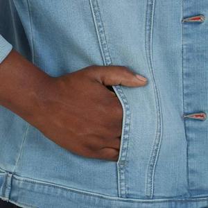 Veste en jean taille XL manteaux d'équitation longs et jeans en gros mode femmes logo personnalisé imprimé décontracté Streetwear - Product Image 3