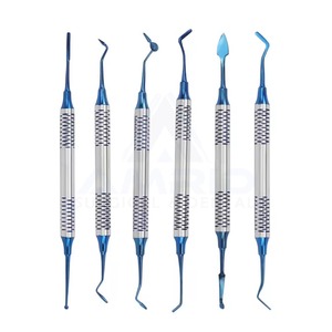 Ensemble de détartreur dentaire en acier inoxydable 6 pièces/ensemble Instrument de remplissage composite dentaire - Product Image 1
