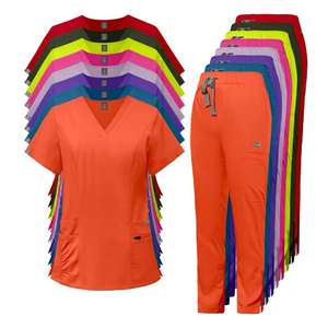 Uniforme de enfermera de lana para mujer Top OEM Médico Scrubs para técnicas impresas de hospital - Product Image 4