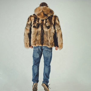 Abrigo de Invierno Personalizado para Hombre, Abrigo Largo de Piel Sintética de Lana, Abrigo de Invierno con Cuello de Piel Sintética para Hombre - Product Image 6