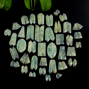 Pendientes con cuentas y piedra aguamarina para hacer pulseras, joyería de resina, cabujones, aguamarina, Corazón - Product Image 5