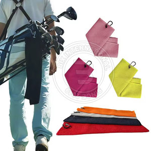 Toalla de golf profesional de microfibra de alta absorción con mosquetón resistente para limpieza de palos - Product Image 6