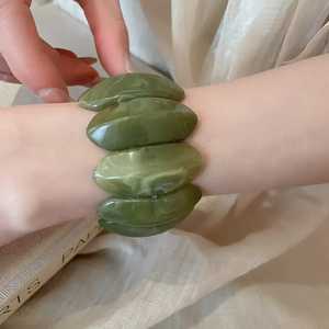 Luxury Resin <b>Bracelet</b> with Gold Flakes Handmade Epoxy Wristwear Artistic Resin Bangle <b>Bracelet</b> Custom Color Options Available - Product Image 5