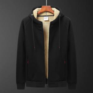 Sudadera con capucha recortada de gran tamaño para hombre de 350gsm de alta calidad, Jersey sin cuerdas de lana gruesa con patrón sólido, ajuste holgado de talla grande personalizado - Product Image 6