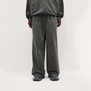 กางเกงสเวตเตอร์ขาตรงของผู้ชายกางเกงโอเวอร์ไซส์ลายล้างสไตล์ใหม่2025 - Product Image 1