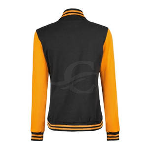 Best Selling Women's Autumn Solid Cotton Knitted Windproof Letterman Jacket Breathable Single Button Closure <b>Unbeatable</b> Price - Product Image 5