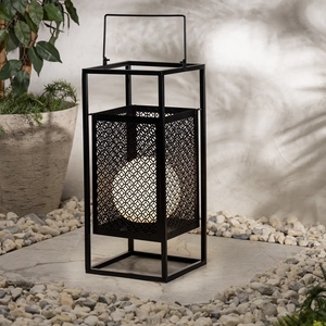 Linterna de portavelas de estilo marroquí de Metal negro de último diseño innovador para decoraciones del hogar y al aire libre - Product Image 3