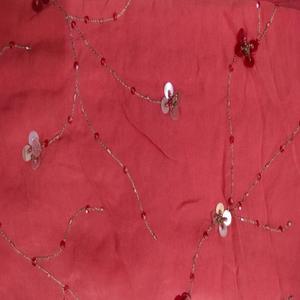 Tela Georgette de seda bordada a mano - Product Image 3