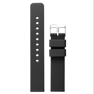 JD417 Unisex 20mm Black Silicone Soft Sport <b>Watch</b> Band Smartwatch Adjustable Waterproof Breathable <b>Watch</b> Parts <b>Watch</b> Strap - Product Image 1