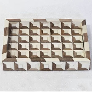 NATURAL <b>TRAY</b> Handmade Serving <b>Tray</b> Luxury Bone Inlay Ramadan Breakfast Food Fruit <b>Coffee</b> Tea <b>Decorative</b> <b>Tray</b> at low - Product Image 1